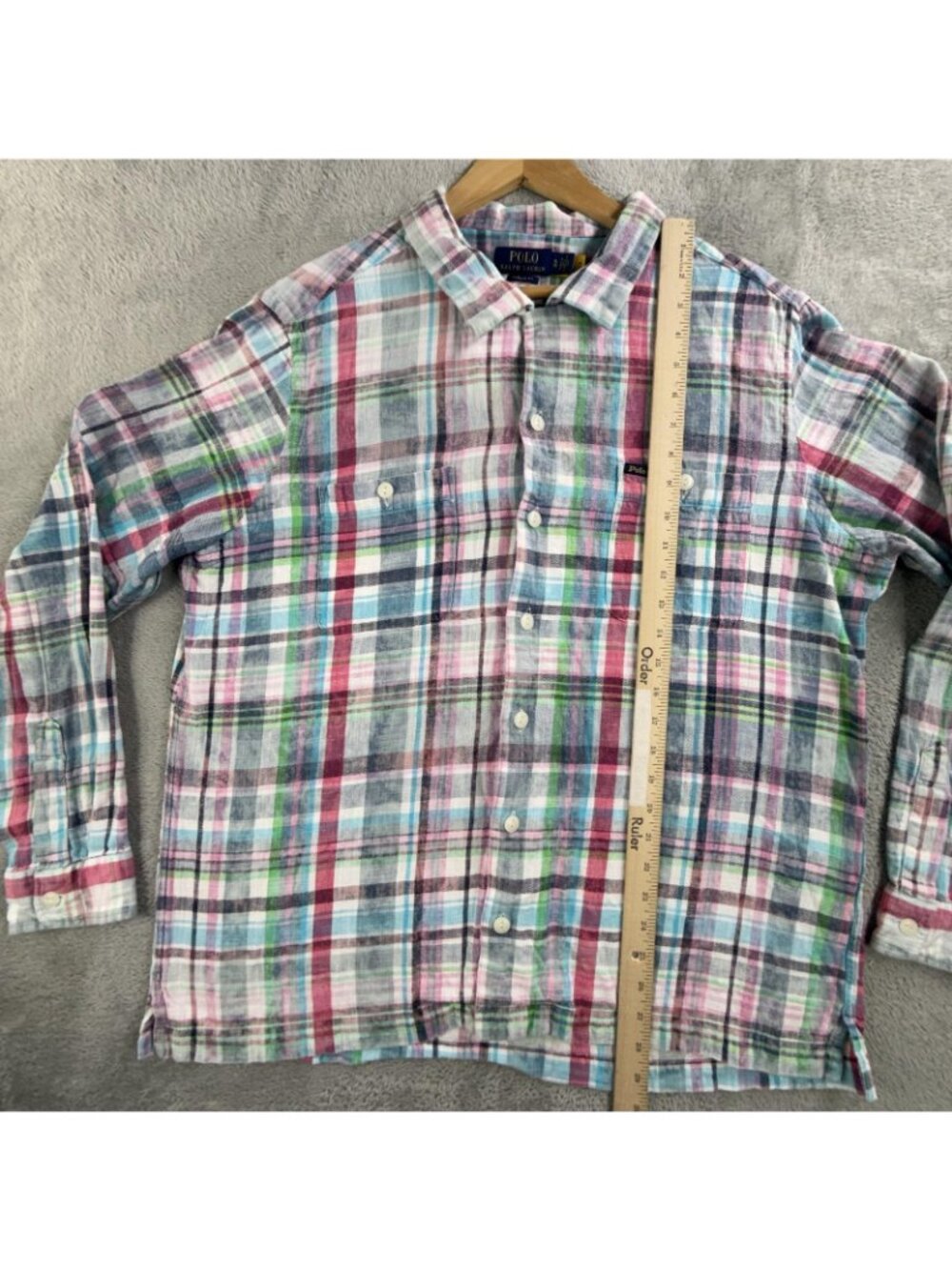Polo Ralph Lauren Shirt Mens XL Multicolor Plaid Button Up Long Sleeve Classic - Picture 10 of 15